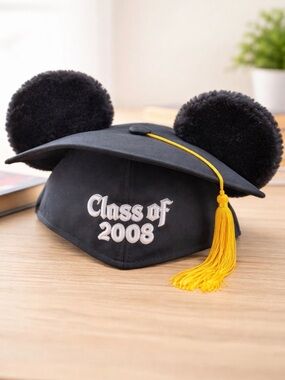 Black "Class of 2008" Graduation Cap with Yellow Tassel